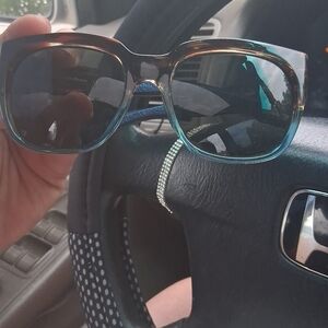 Costa Blue and Brown Oversized Sunglasses